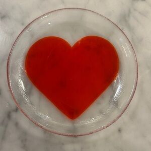 Heart Glass Plate